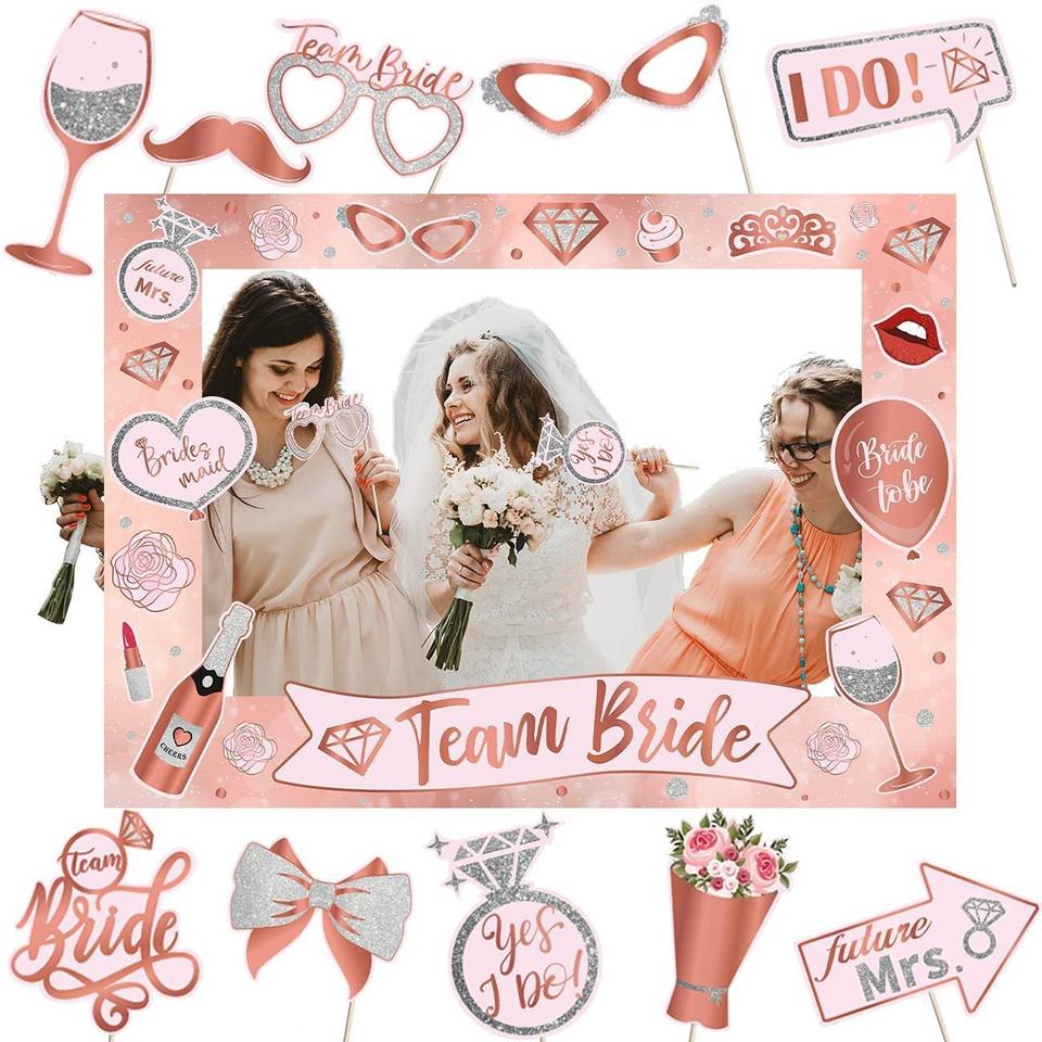 Kit Photo Booth EVJF – Accessoires Fun “Team Bride”