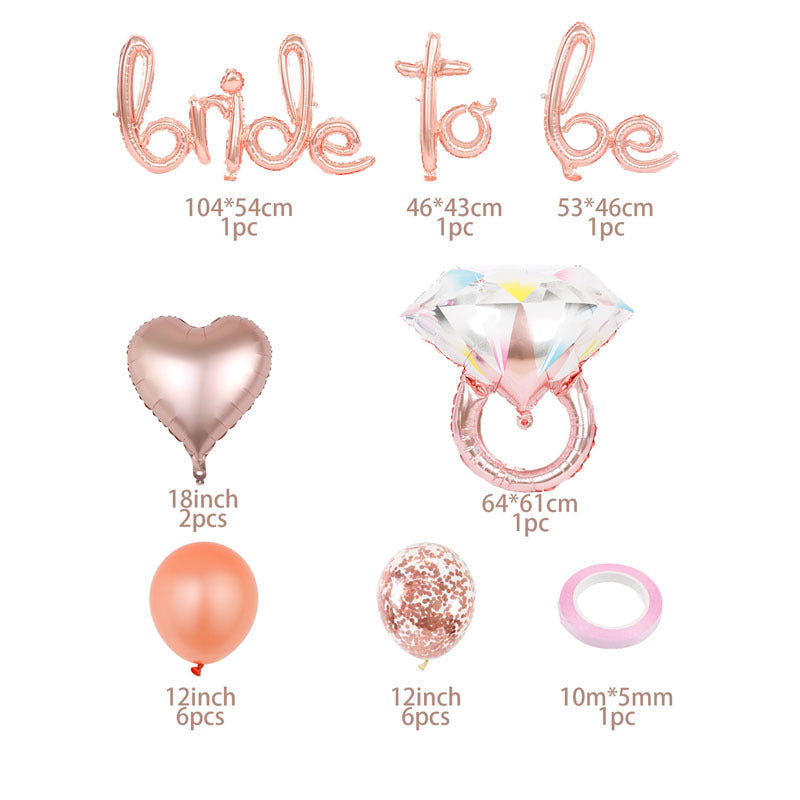 Kit Décoration EVJF “Bride to Be” – Rose Gold