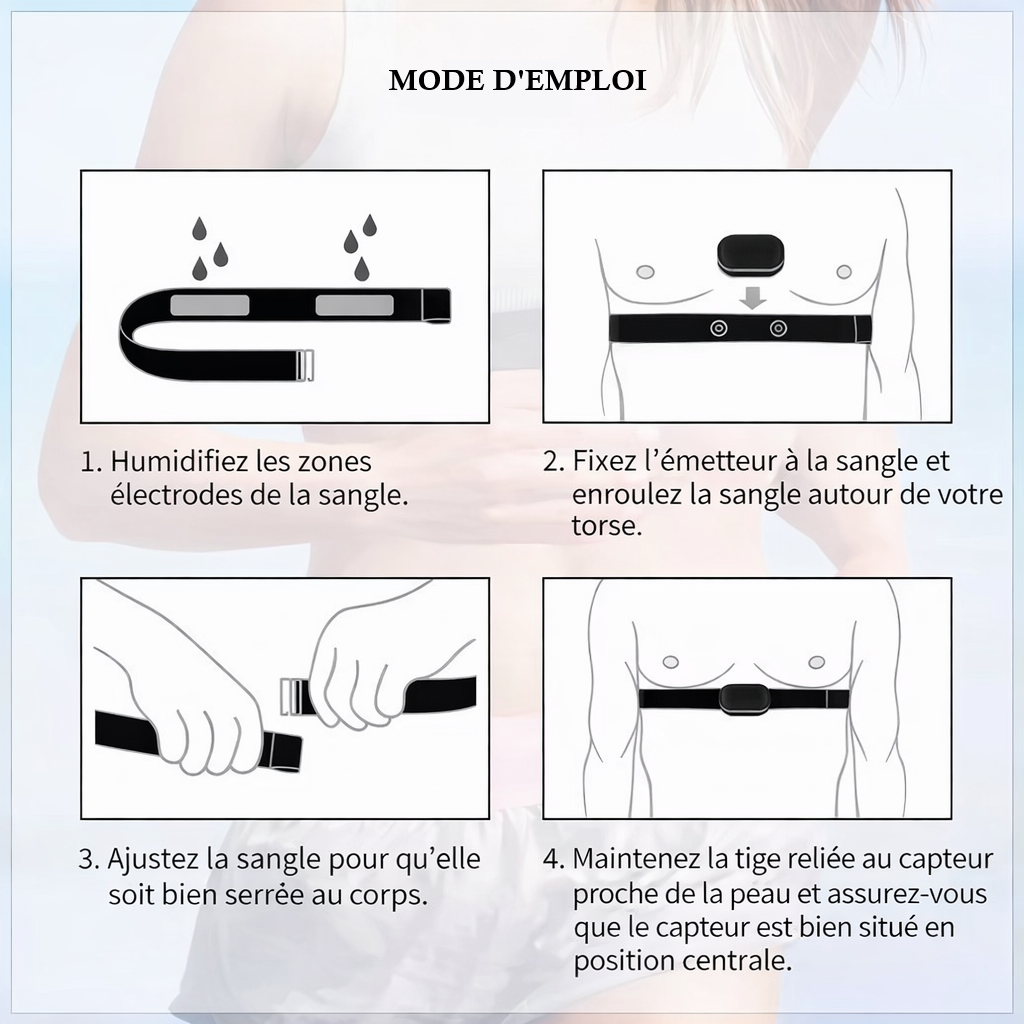 XOSS X2 - Moniteur Cardiaque Pro Bluetooth – Performance & Suivi Précis - IP67 Waterproof