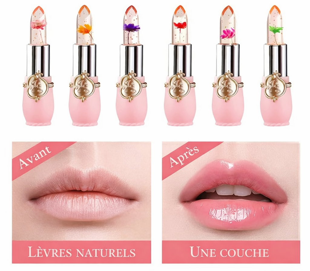 Baume à Lèvres Cristal – Fleur Précieuse & Éclats d’Or