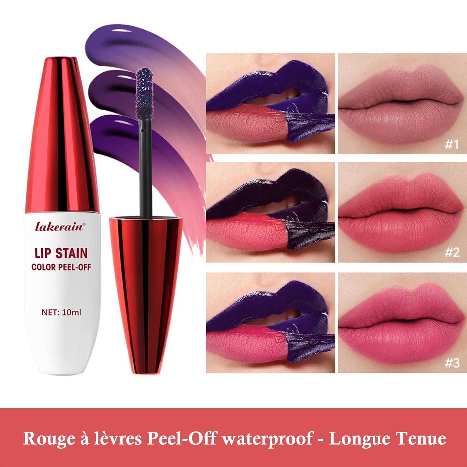 Rouge à Lèvres Peel-Off –  Longue Tenue & Waterproof