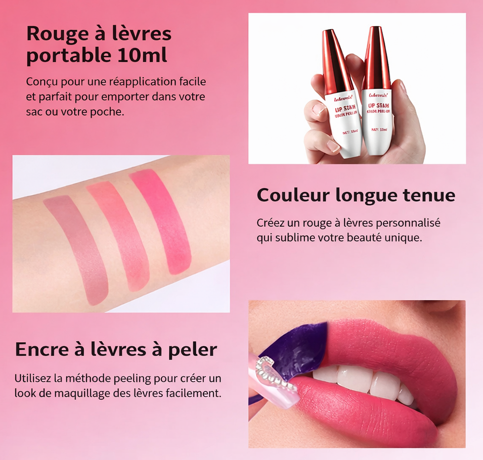 Rouge à Lèvres Peel-Off –  Longue Tenue & Waterproof