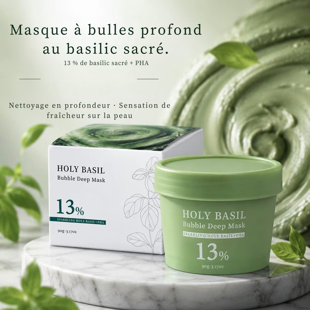 SKIN - Masque Visage Purifiant Holy Basil Bubble Deep Mask 13 %