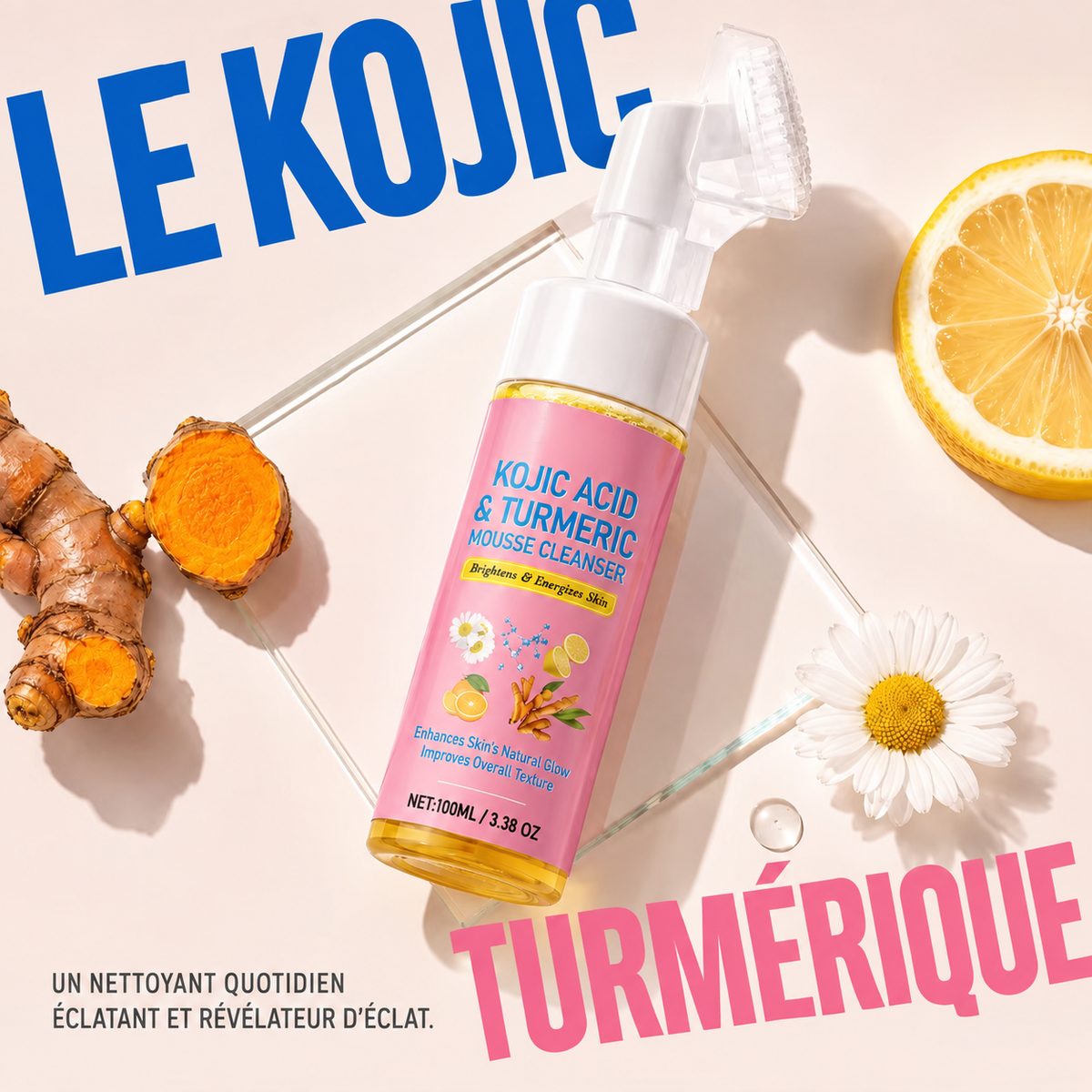 SKIN - MOUSSE NETTOYANTE À L’ACIDE KOJIQUE & CURCUMA