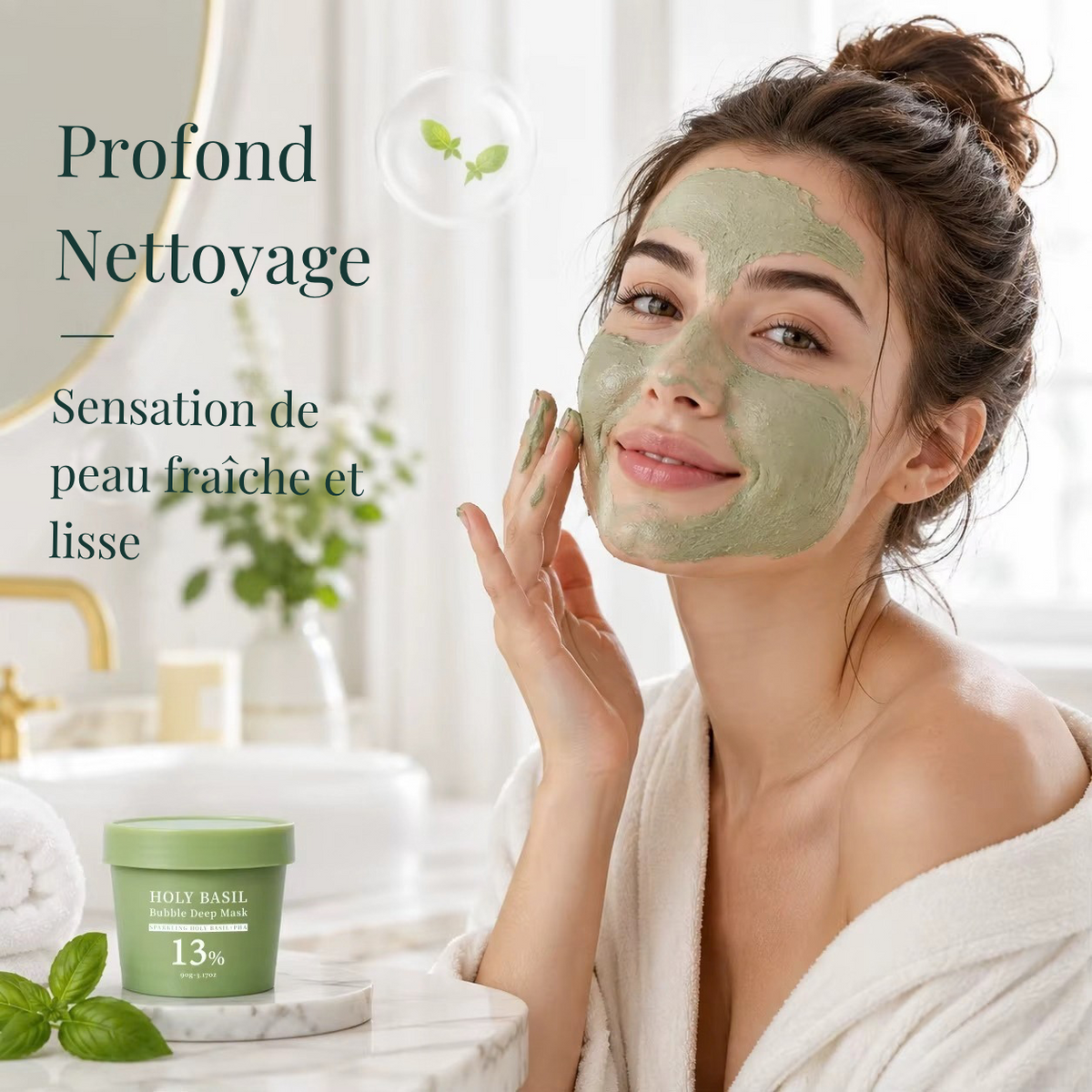 SKIN - Masque Visage Purifiant Holy Basil Bubble Deep Mask 13 %