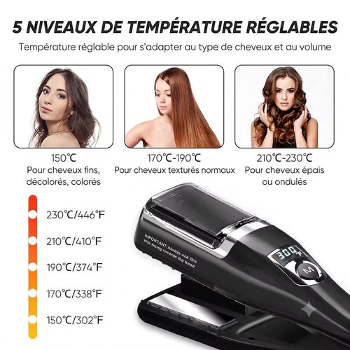 2 en 1 : Lisseur infrarouge rouge & coupe fourches pro