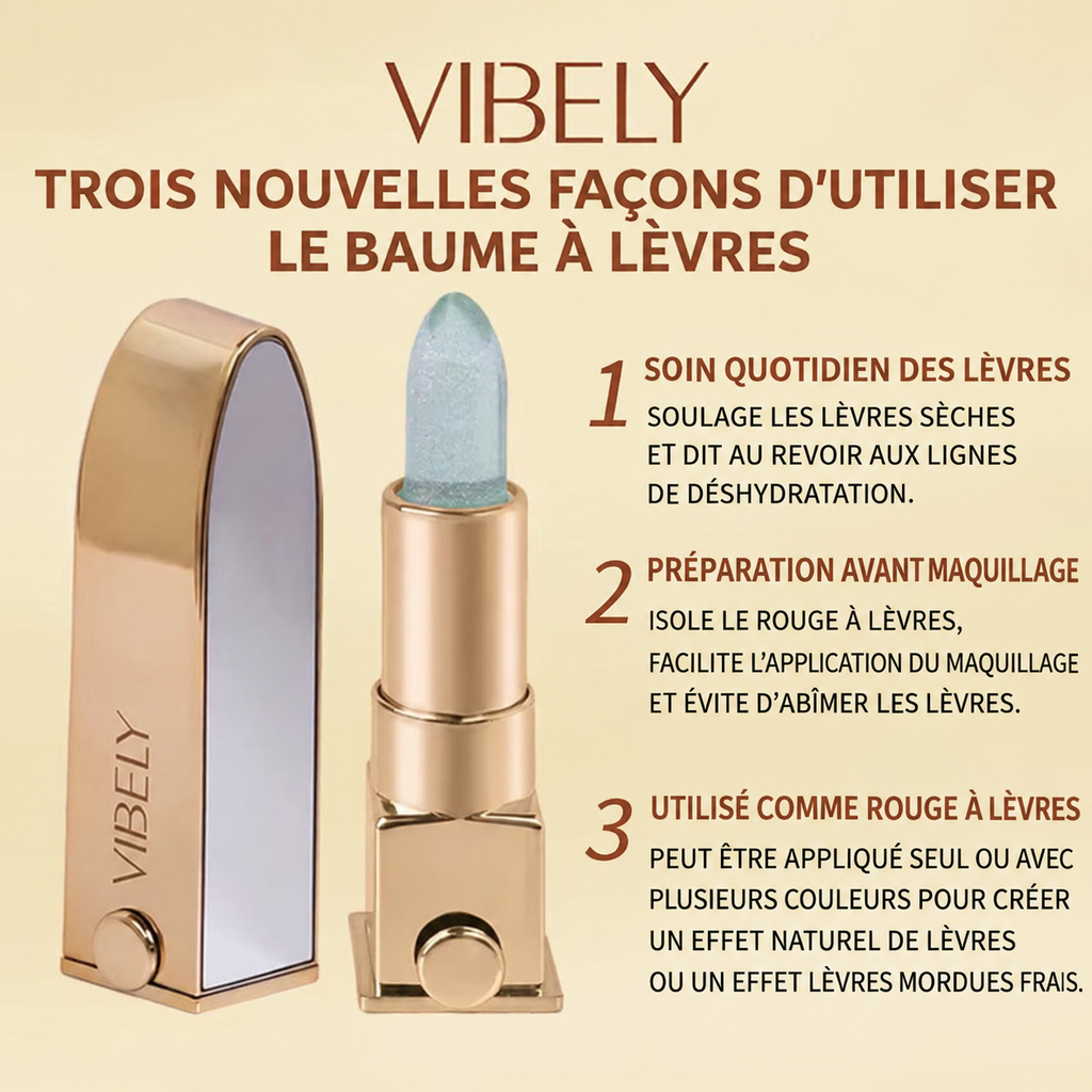 KISS - Baume à lèvres changeant de couleur, nourrissant, à la cire d’abeille, waterproof - 3 teintes