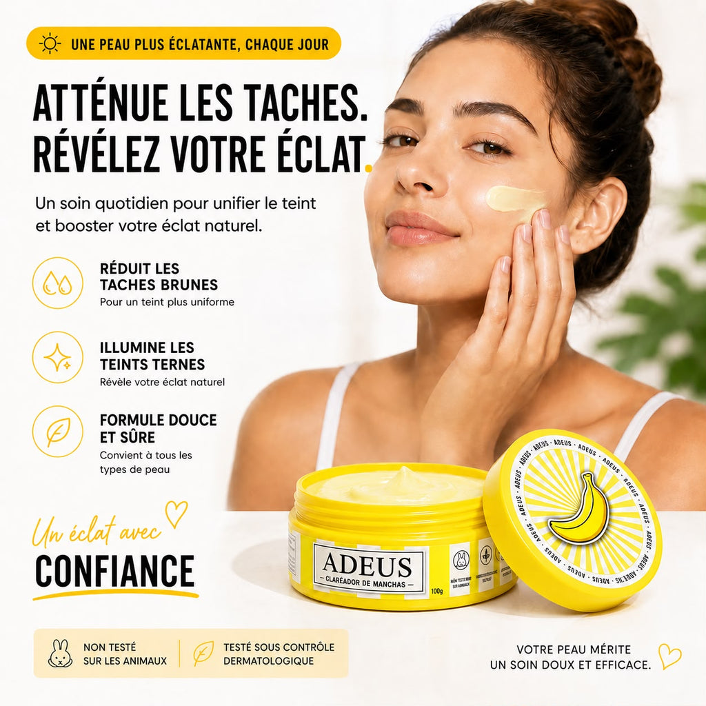 Crème Corporelle Correctrice Anti-Taches ADEUS Banana – Teint Uniforme & Éclat Naturel