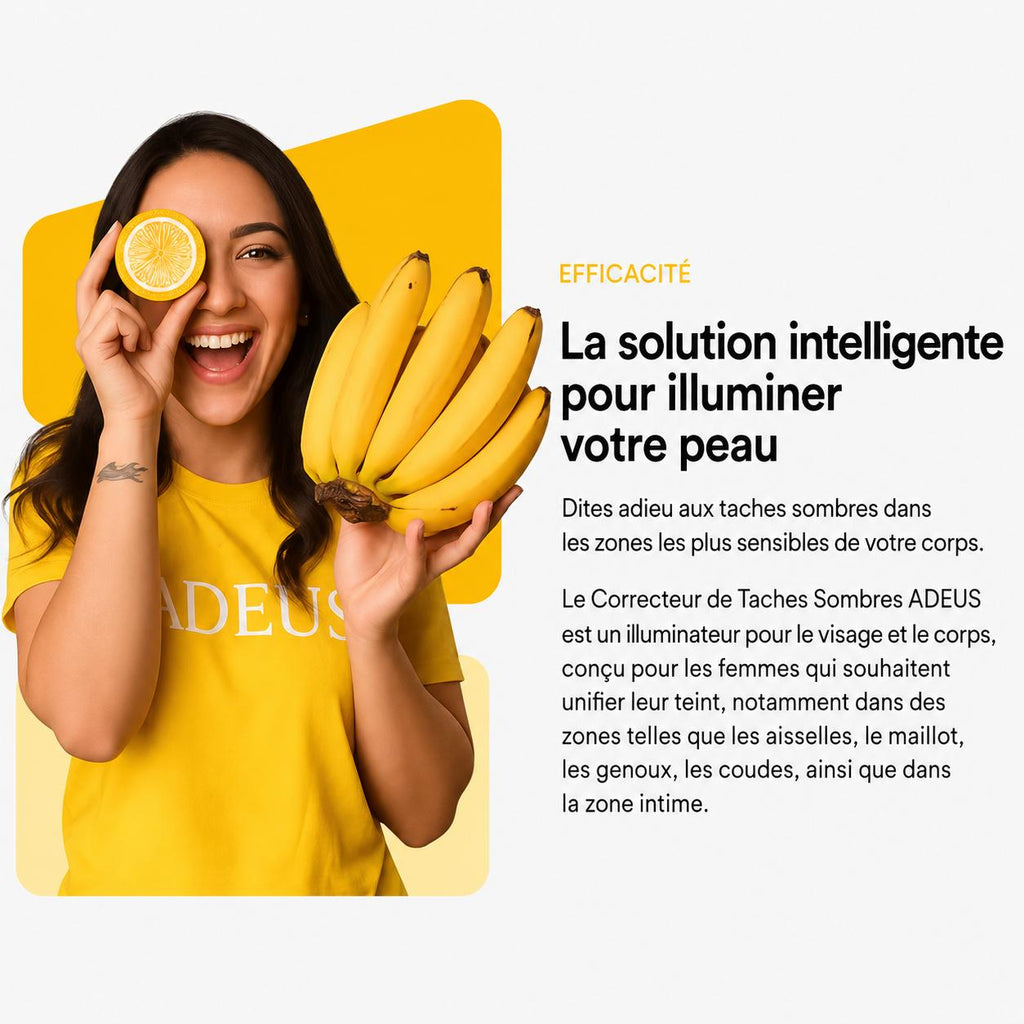 Crème Corporelle Correctrice Anti-Taches ADEUS Banana – Teint Uniforme & Éclat Naturel