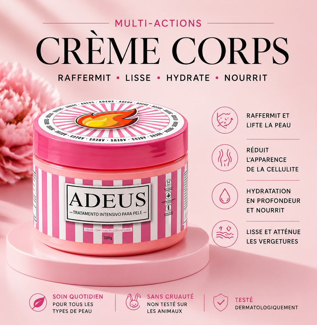 Crème raffermissante ADEUS au Gingembre – Lissante & Tonifiante - 300g