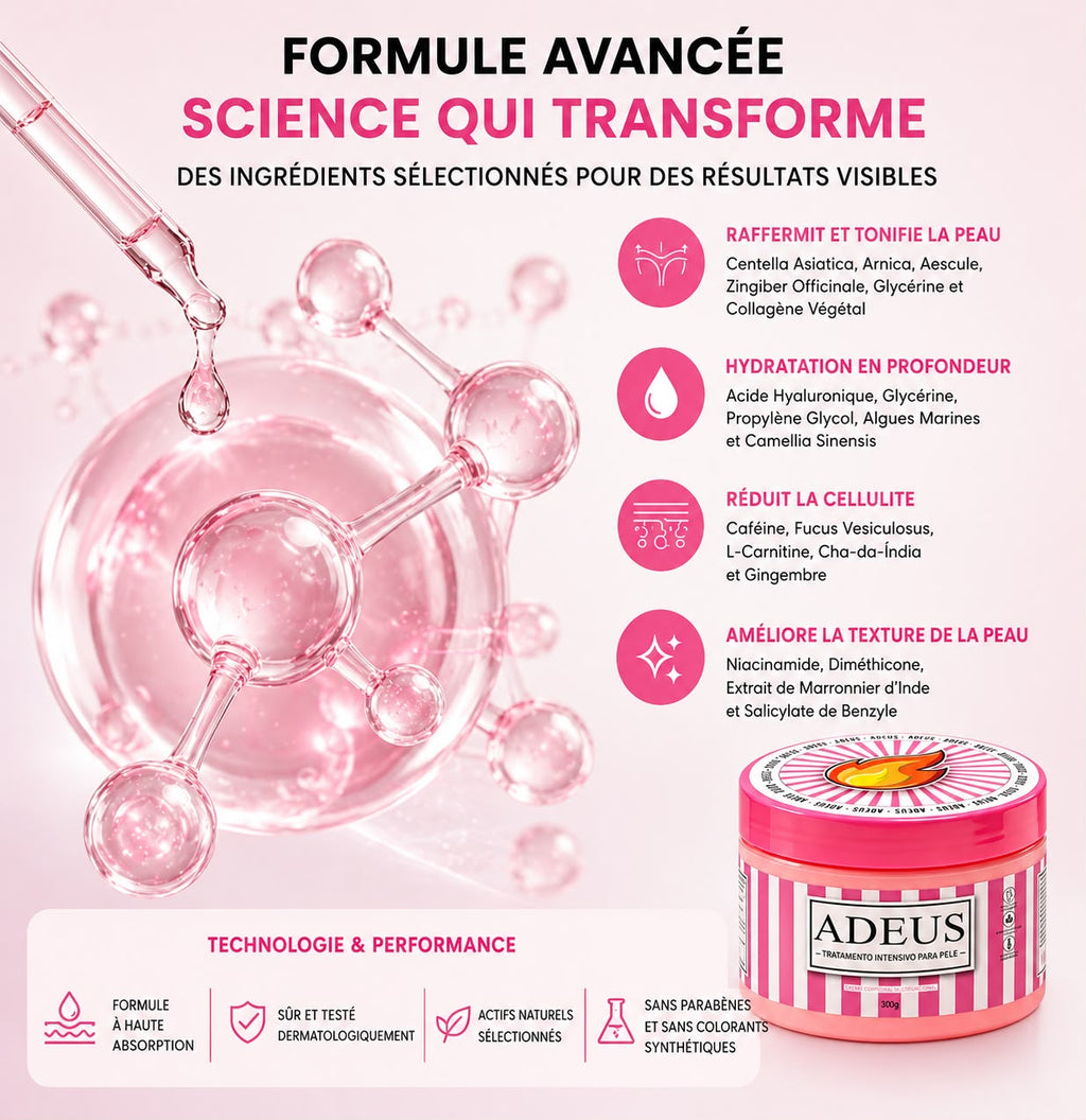 Crème raffermissante ADEUS au Gingembre – Lissante & Tonifiante - 300g