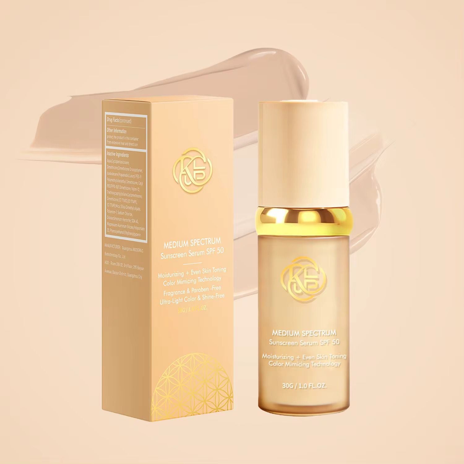 Medium Spectrum SPF 50 – Sérum Solaire Teinté Hydratant & Perfecteur de Teint