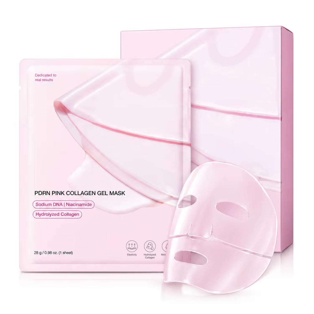 Masque Gelée Collagène Rose PDRN ADN de Saumon – Hydratation Intense