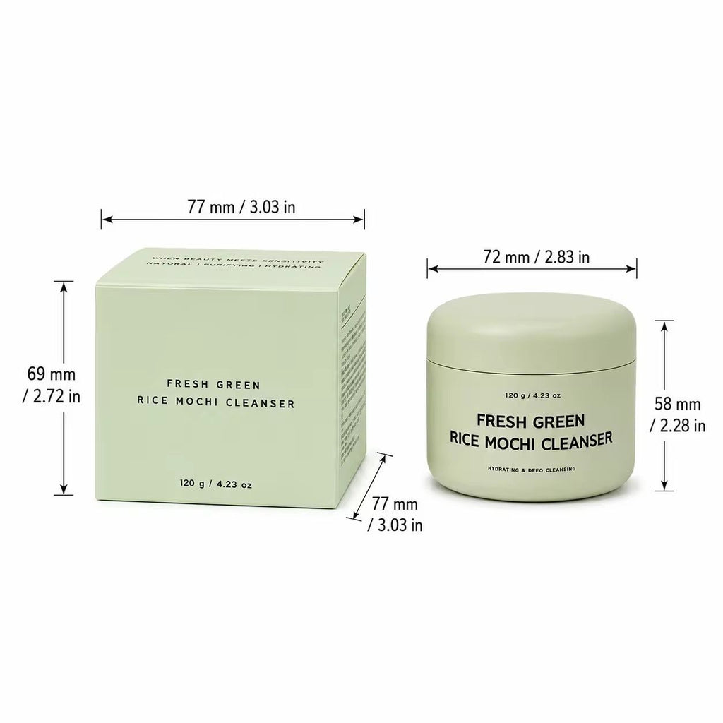 Fresh Green Rice Mochi Cleanser – Nettoyant Visage Hydratant & Purifiant 2-en-1
