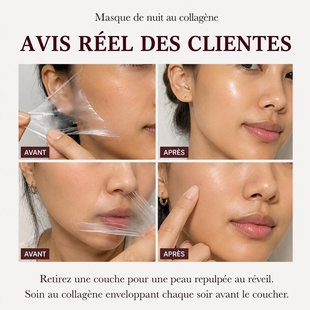 Masque de Nuit Peel-Off au Collagène – Hydratation & Éclat -75ml