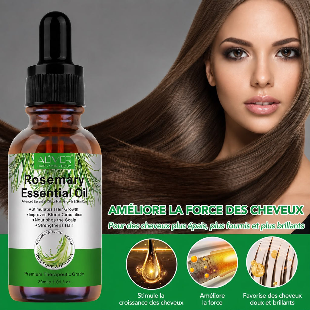Huile Essentielle Capillaire de Romarin 100 % Pure ALIVER