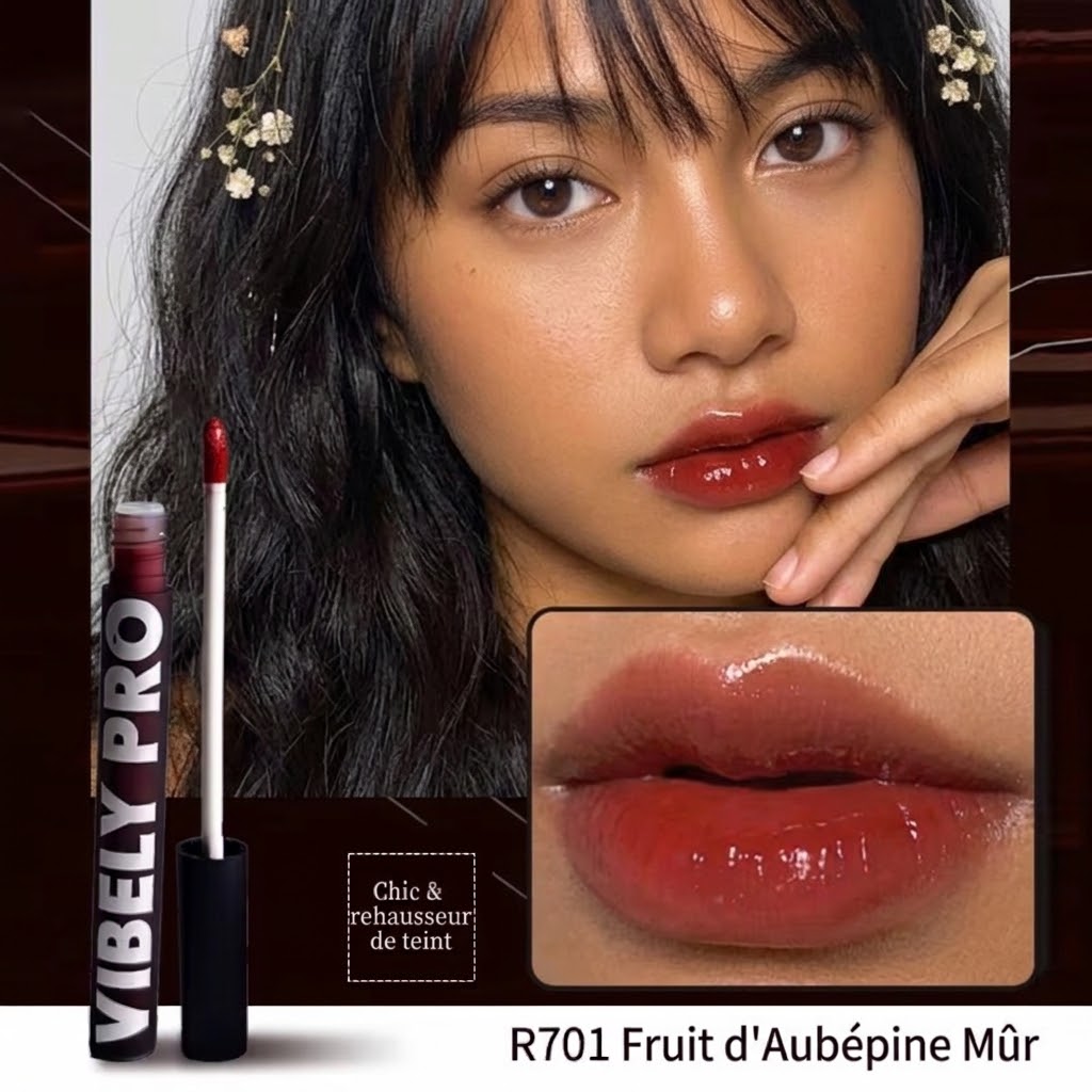 KISS - Gloss à lèvres longues durée, brillant intense, hydratant, waterproof - 3 teintes