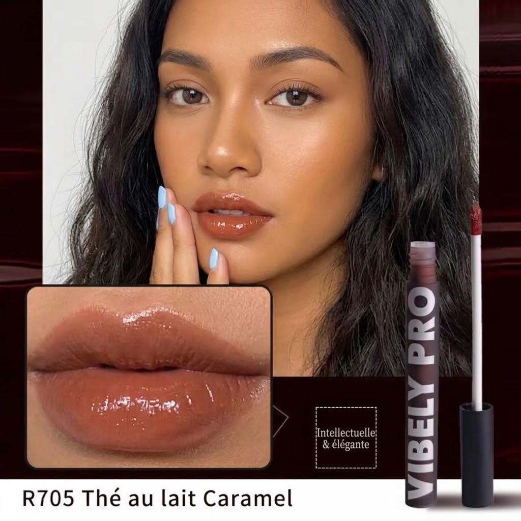 KISS - Gloss à lèvres longues durée, brillant intense, hydratant, waterproof - 3 teintes