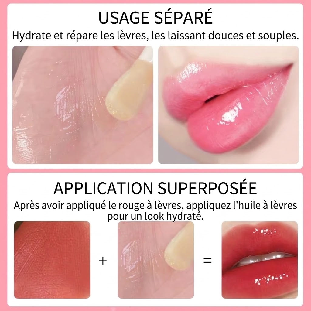 KISS - Huile à lèvres brillante naturelle vegan volumisante - 4 teintes