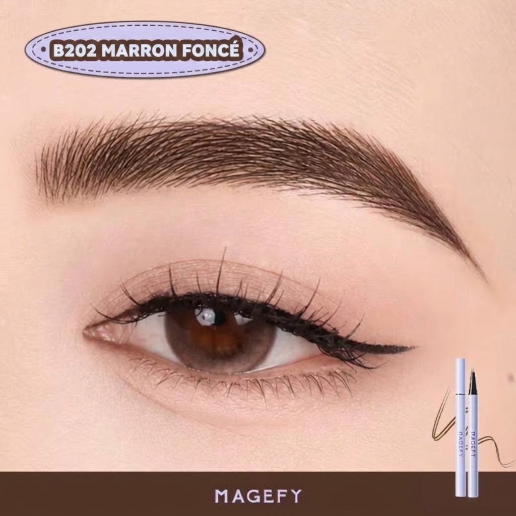 LASH - Stylo à liquide, haute qualité, imperméable, ultra-fin, double embout, tenue 24h - 3 teintes