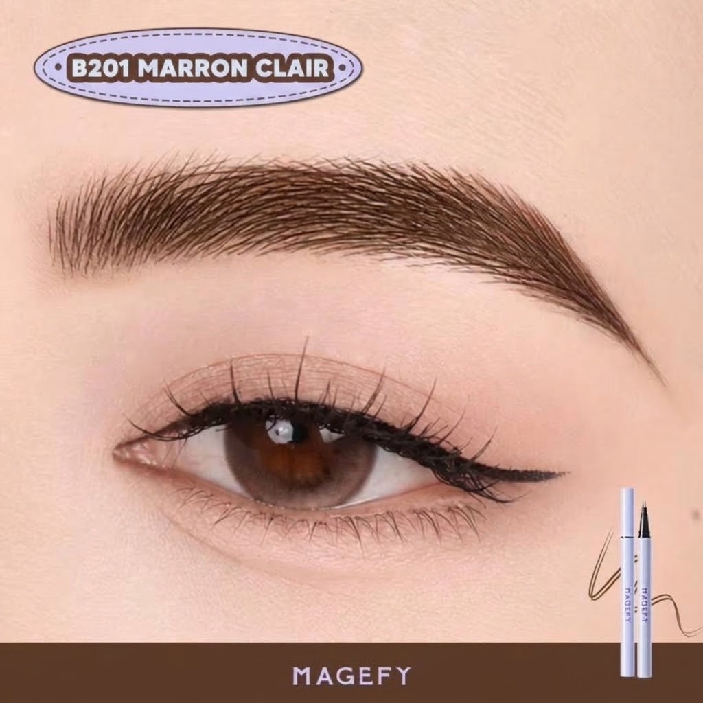 LASH - Stylo à liquide, haute qualité, imperméable, ultra-fin, double embout, tenue 24h - 3 teintes