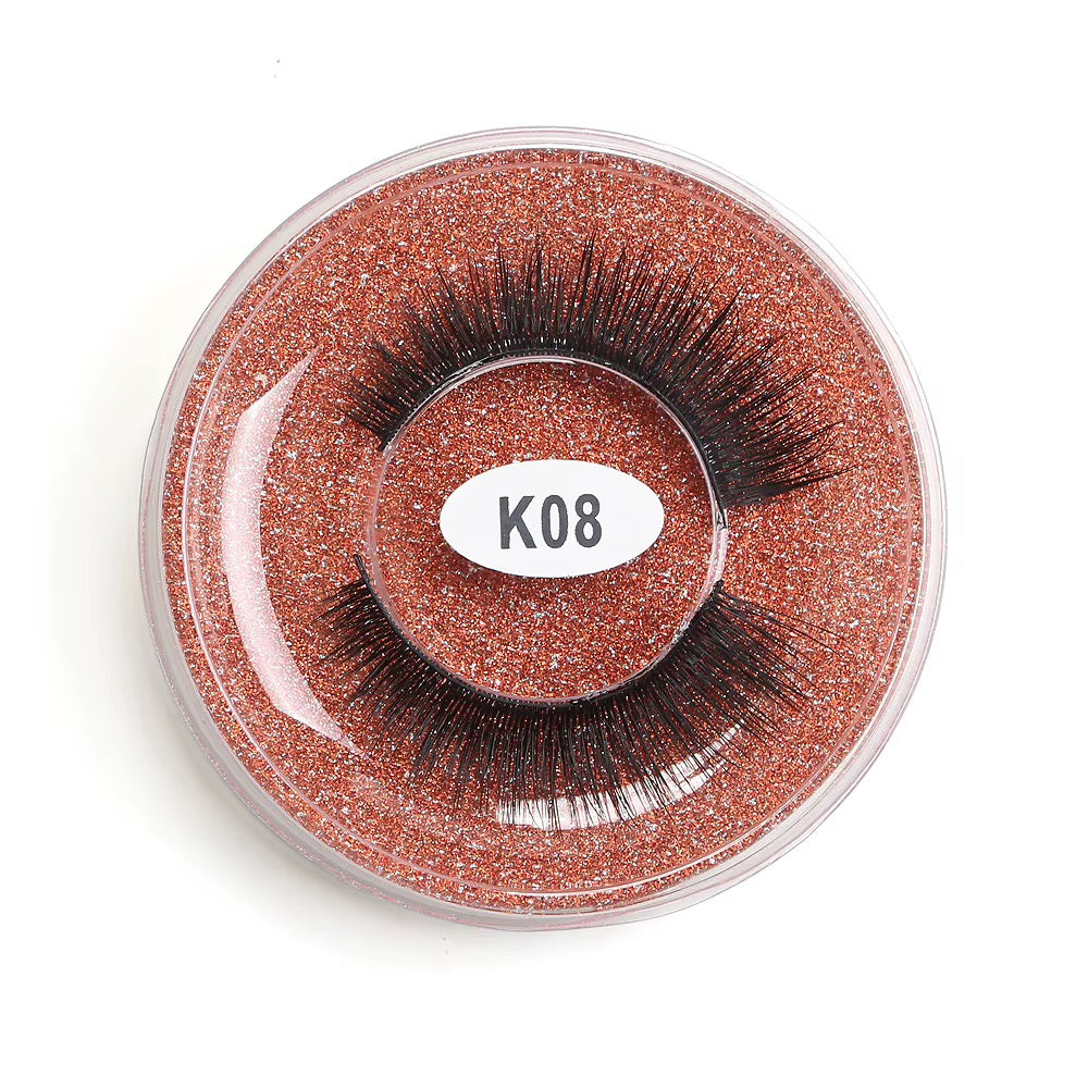 LASH - Faux-cils synthétiques avec boîte ronde - 5 modèles
