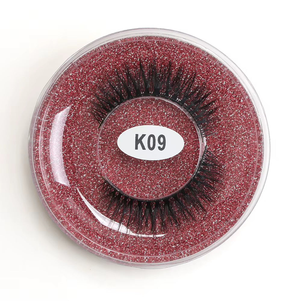 LASH - Faux-cils synthétiques avec boîte ronde - 5 modèles