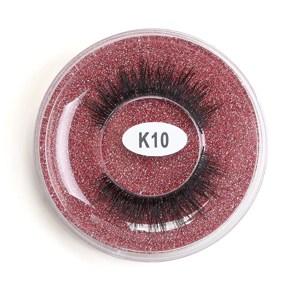 LASH - Faux-cils synthétiques avec boîte ronde - 5 modèles