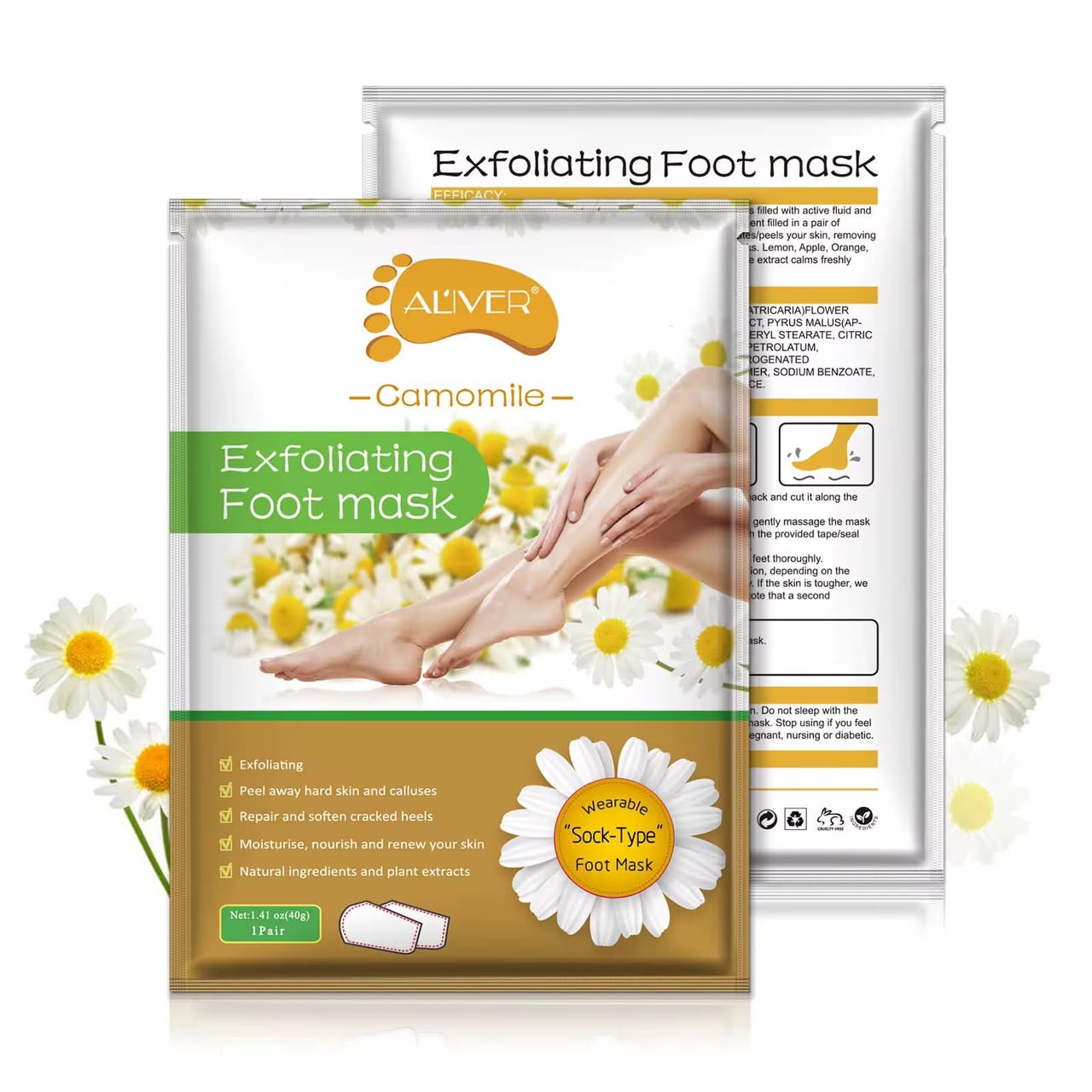 Masque Exfoliant pour les Pieds ALIVER - 4 variantes