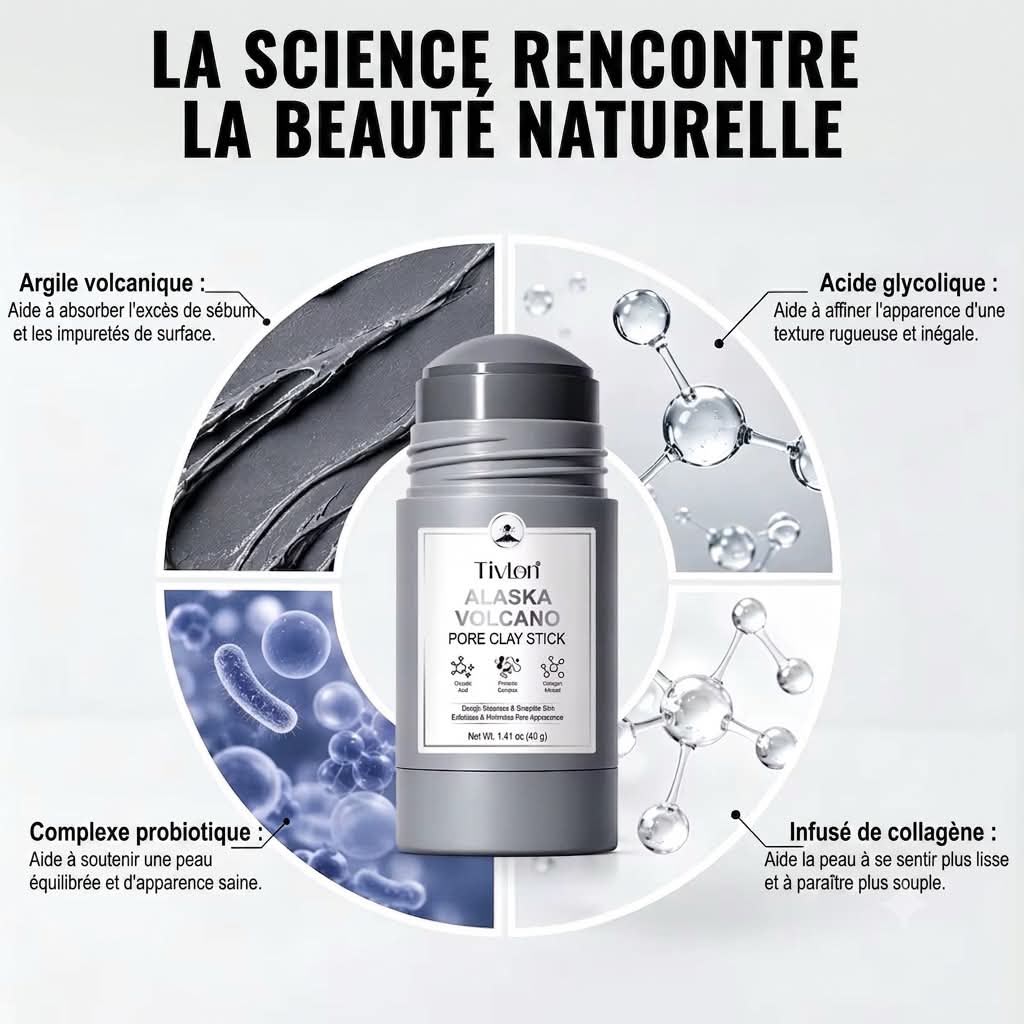 Masque Stick à l'Argile Volcanique & Charbon Actif