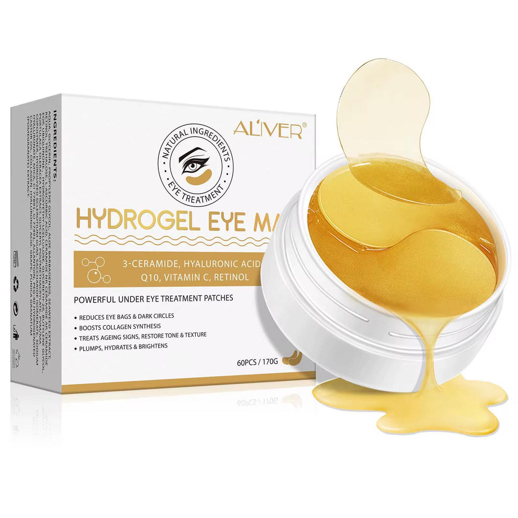 Patchs Hydrogel Contour des Yeux au Collagène ALIVER (60 pièces)