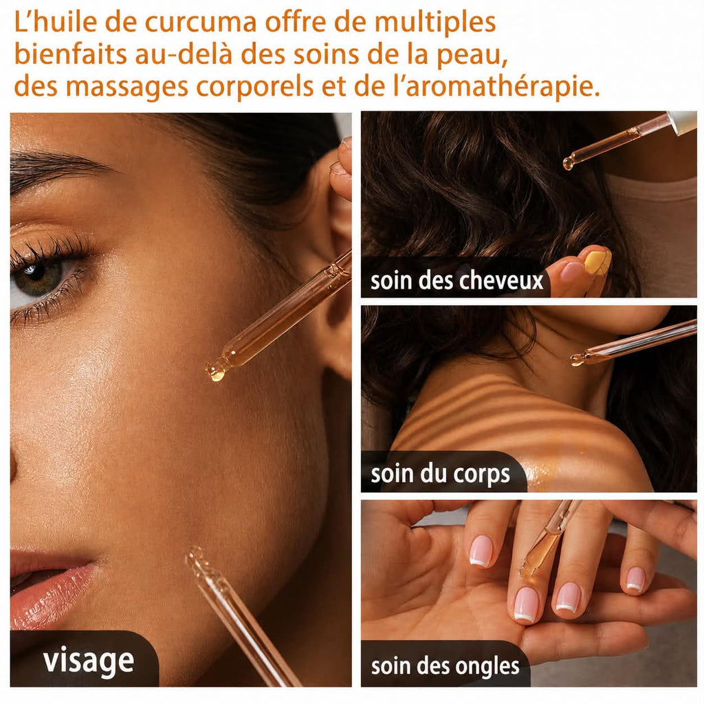 Sérum Visage & Corps & Cheveux au Curcuma – Éclat du Teint