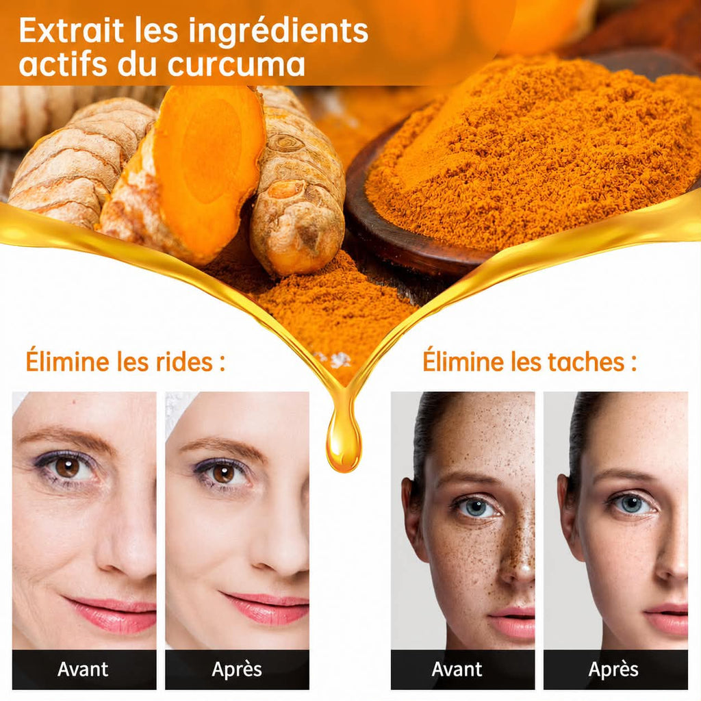Sérum Visage & Corps & Cheveux au Curcuma – Éclat du Teint