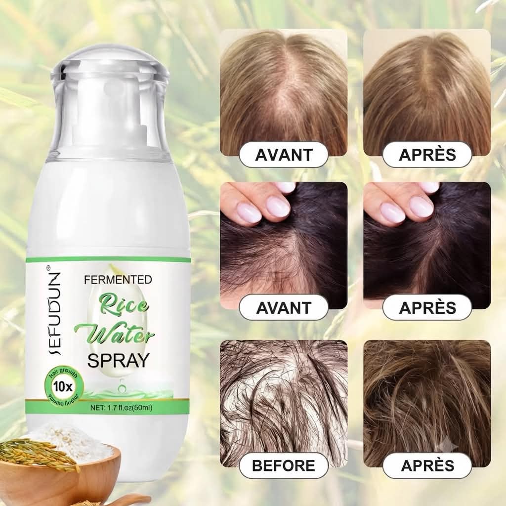 Spray Capillaire à l'Eau de Riz Blanc – Croissance & Réparation